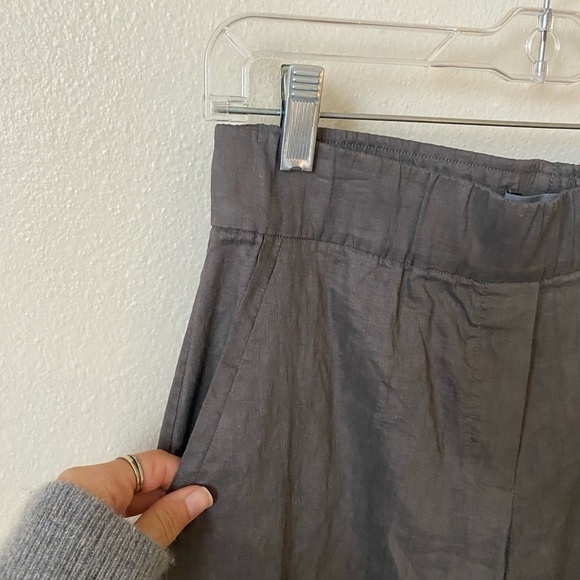 D. Exterior Women’s Linen Blend Pull On Pants Tuape Italian Size 44 - Picture 3 of 7